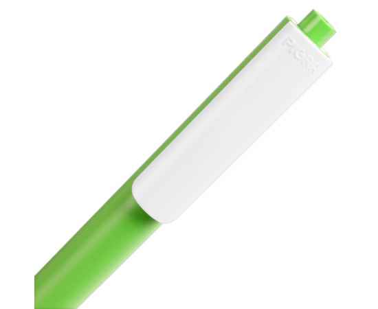 Ручка шариковая Pigra P03 Mat, светло-зеленая с белым, изображение 4
