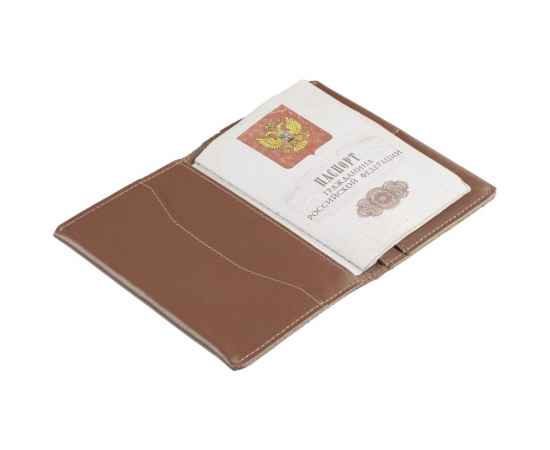 Обложка для паспорта Apache, коричневая (какао), Цвет: коричневый, Размер: 9,5х14х1 с, изображение 4