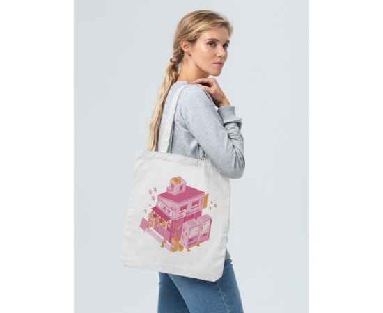 Холщовая сумка «Осака. Рамен», молочно-белая, Цвет: белый, Размер: 35х38х6 см, изображение 4
