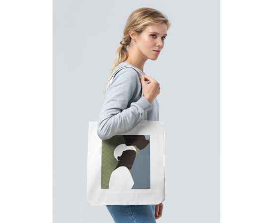 Холщовая сумка «Пара», молочно-белая, Цвет: белый, Размер: 35х38х6 см, изображение 3