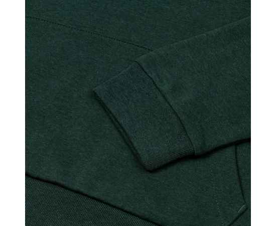 Толстовка с капюшоном унисекс Hoodie, темно-зеленый меланж, размер XS, Цвет: темно-зеленый, Размер: XS, изображение 4