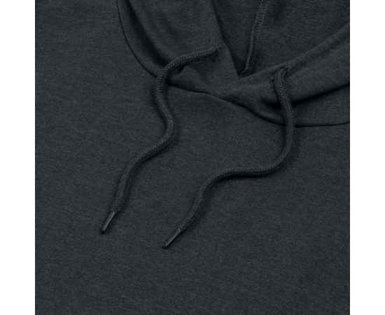 Толстовка с капюшоном унисекс Hoodie, темно-серая, размер XS, изображение 3