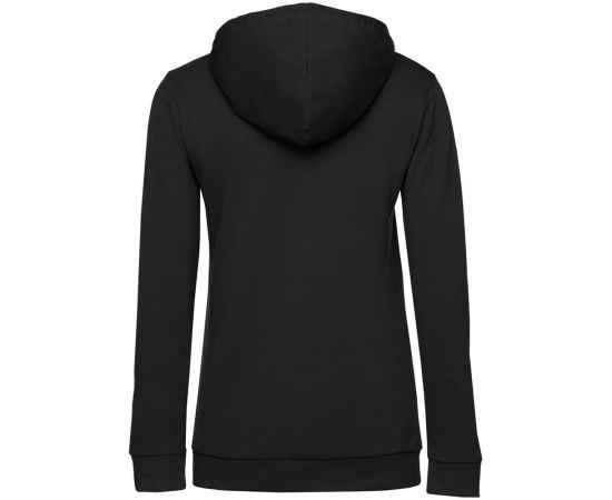 Толстовка с капюшоном женская Hoodie, черная, размер XS, Цвет: черный, Размер: XS, изображение 2