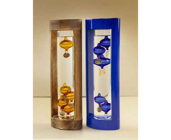 Термометр «Галилео» в деревянном корпусе, синий, Размер: 30х10х6,5 см, упаковка 35х13,1х9,9 см см, изображение 10