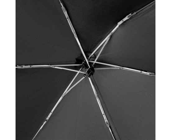 Зонт складной Carbonsteel Slim, черный, Цвет: черный, Размер: длина 51 см, изображение 5
