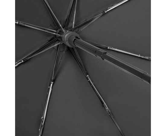 Зонт складной Carbonsteel Magic, черный, Цвет: черный, Размер: длина 53 см, изображение 4