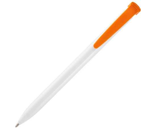 Ручка шариковая Favorite, белая с оранжевым, Цвет: оранжевый, Размер: 13, изображение 3