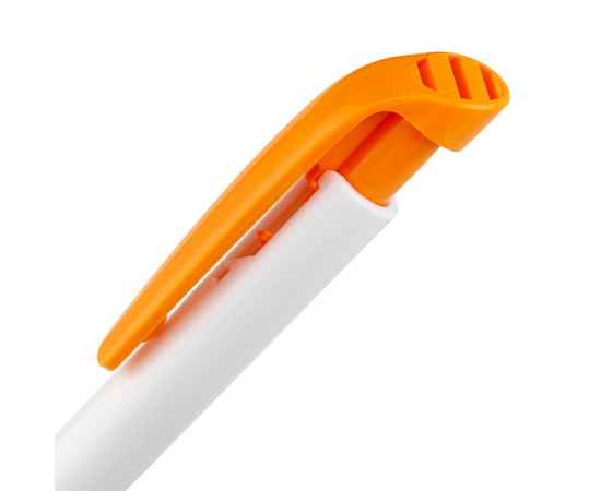 Ручка шариковая Favorite, белая с оранжевым, Цвет: оранжевый, Размер: 13, изображение 4