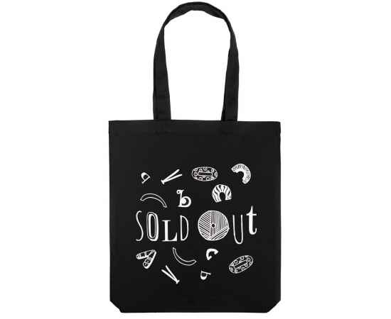 Холщовая сумка Sold Out, черная, Цвет: черный, Размер: 35х38х6 см, изображение 3