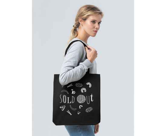Холщовая сумка Sold Out, черная, Цвет: черный, Размер: 35х38х6 см, изображение 6