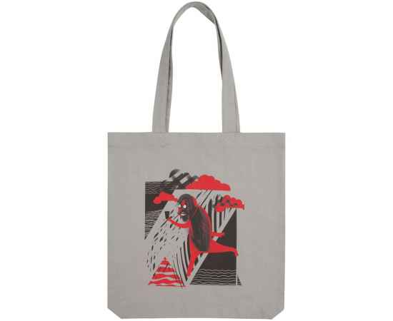 Холщовая сумка «Преодолень», серая, Цвет: серый, Размер: 35х38х6 см, изображение 3