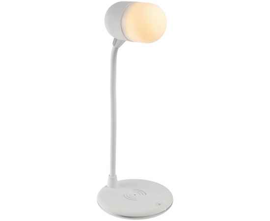 Лампа с колонкой и беспроводной зарядкой lampaTon, белая, Цвет: белый, Размер: диаметр 12 см, изображение 6