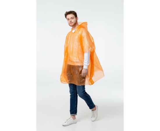 Дождевик-пончо RainProof, оранжевый, Цвет: оранжевый, Размер: 120х90 см, изображение 5