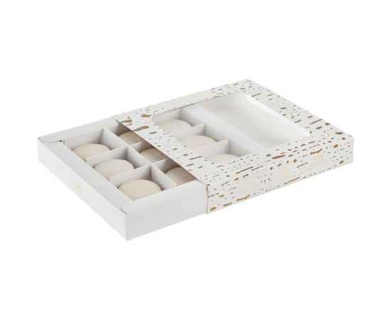 Набор из 9 пирожных макарон, в коробке с окошком, изображение 2