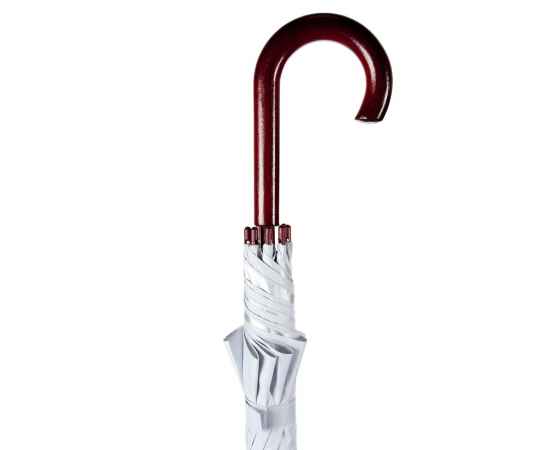 Зонт-трость Standard, белый с серебристым внутри, Цвет: серебристый, Размер: длина 90 см, изображение 4