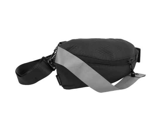 Поясная сумка tagBag со светоотражающим элементом, черная, Цвет: черный, Размер: 22х11х6 см, изображение 3