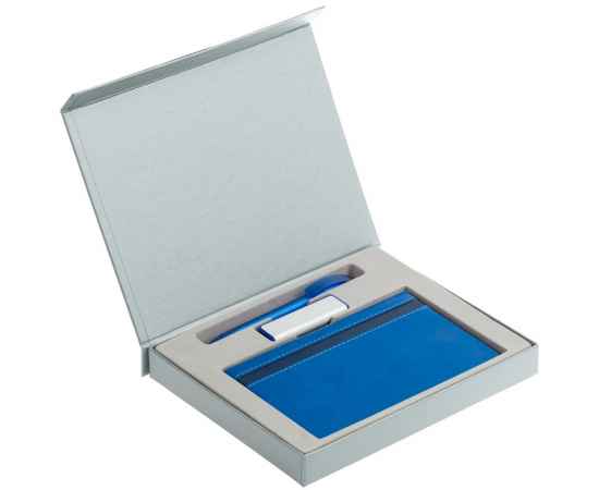 Коробка Memo Pad для блокнота, флешки и ручки, серебристая, Цвет: серебристый, Размер: 21, изображение 4