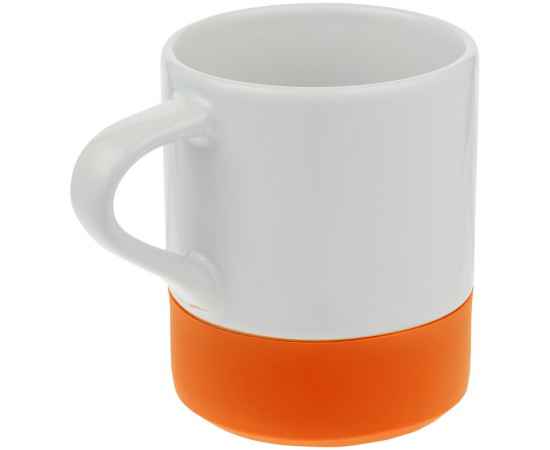 Кружка с силиконовой подставкой Protege, оранжевая, Цвет: оранжевый, Объем: 300, Размер: диаметр 8,4 см, высота 10 см, изображение 2