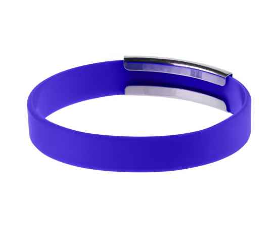 Силиконовый браслет Brisky с металлическим шильдом, синий, Цвет: синий, Размер: 20, изображение 2