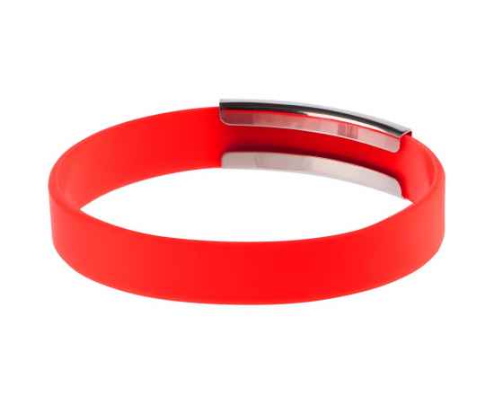 Силиконовый браслет Brisky с металлическим шильдом, красный, Цвет: красный, Размер: 20, изображение 2