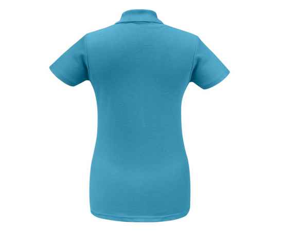 Рубашка поло женская ID.001 бирюзовая G_PWI11441XS, Цвет: бирюзовый, Размер: XS, изображение 2