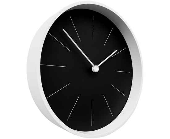 Часы настенные Neo, черные с белым, Цвет: белый, черный, Размер: диаметр 29 см, изображение 2