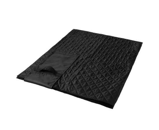 Плед для пикника Comfy, черный, Цвет: черный, Размер: плед: 115х140 с, изображение 2