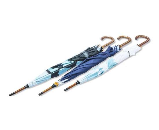 Зонт под заказ полноцветная печать, зонт трость с деревянной ручкой