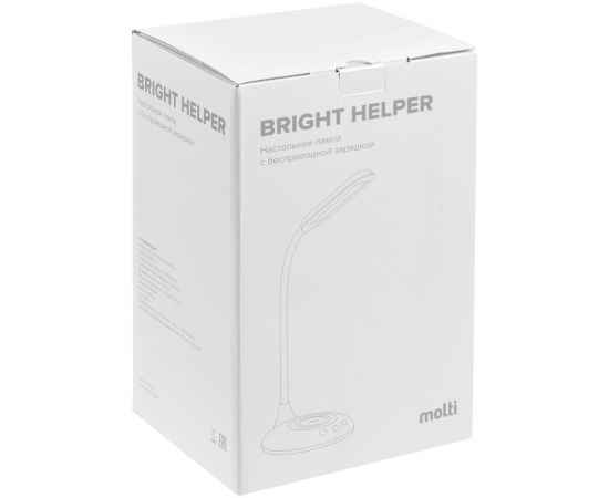 Лампа с беспроводной зарядкой Bright Helper, белая, изображение 8