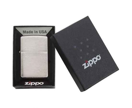 Зажигалка Zippo Classic Brushed, серебристая, Цвет: серебристый, Размер: 3, изображение 2