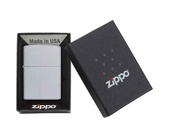 Зажигалка Zippo Classic Satin, серебристая, Цвет: серебристый, Размер: 3, изображение 2