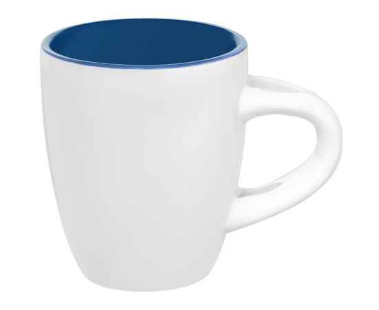 Кофейная кружка Pairy с ложкой, синяя с белой, Цвет: белый, синий, Объем: 100, Размер: кружка: диаметр 5,8 см, высота 6,9 с, изображение 3