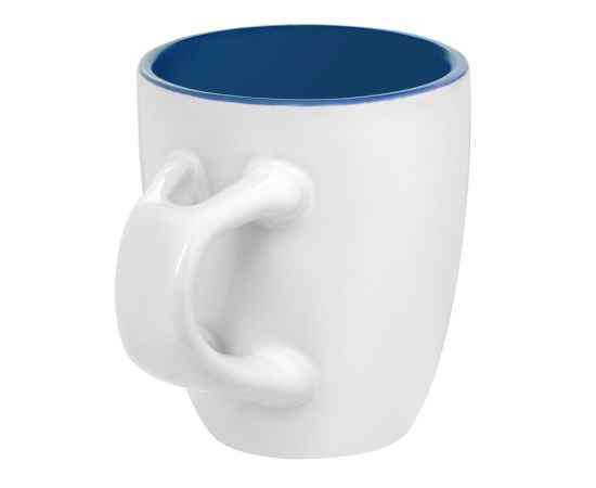 Кофейная кружка Pairy с ложкой, синяя с белой, Цвет: белый, синий, Объем: 100, Размер: кружка: диаметр 5,8 см, высота 6,9 с, изображение 4