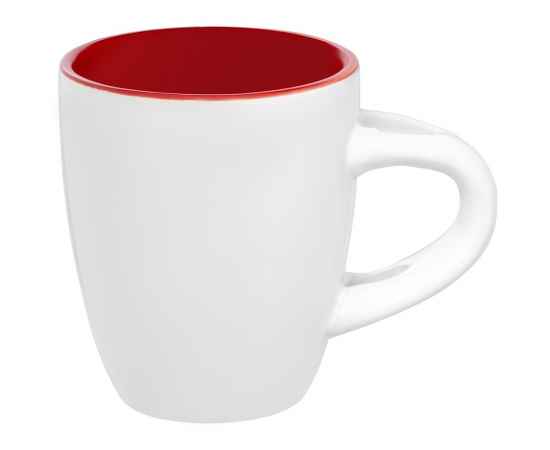 Кофейная кружка Pairy с ложкой, красная с белой, Цвет: белый, красный, Объем: 100, Размер: кружка: диаметр 5,8 см, высота 6,9 с, изображение 3