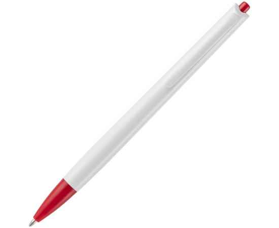 Ручка шариковая Tick, белая с красным, Цвет: красный, Размер: 14, изображение 3