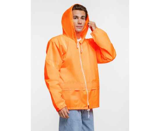 Дождевик Kivach Promo оранжевый неон, размер S, Цвет: оранжевый, Размер: S, изображение 11