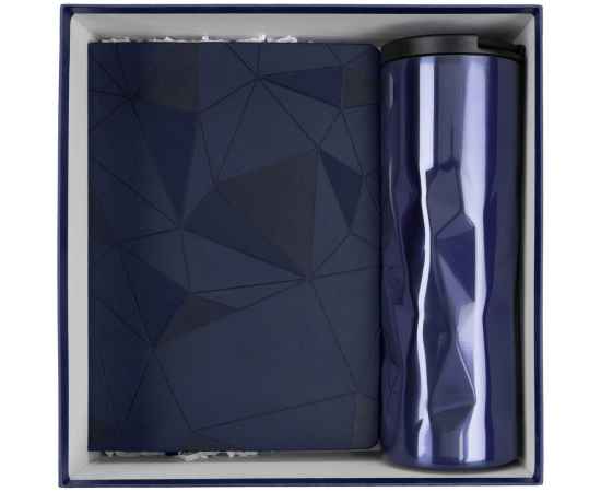 Набор Gems: ежедневник и термостакан, темно-синий, Цвет: темно-синий, Размер: термостакан: высота 21, изображение 2