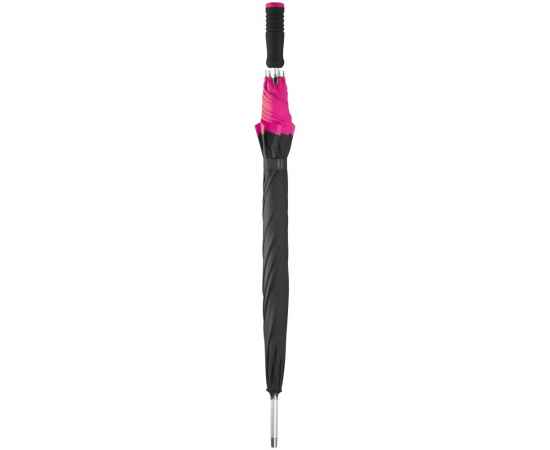 Зонт-трость Highlight, черный с розовым, Цвет: розовый, Размер: диаметр купола 104 см, изображение 3