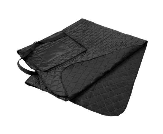 Плед для пикника Soft & Dry, черный, Цвет: черный, Размер: в разложенном виде: 115х140 см, изображение 2