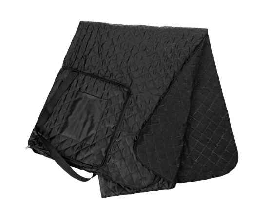 Плед для пикника Soft & Dry, черный, Цвет: черный, Размер: в разложенном виде: 115х140 см, изображение 3