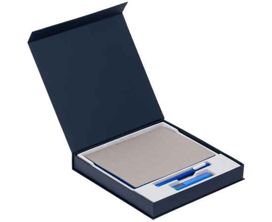 Коробка Memoria под ежедневник, аккумулятор и ручку, синяя, изображение 2