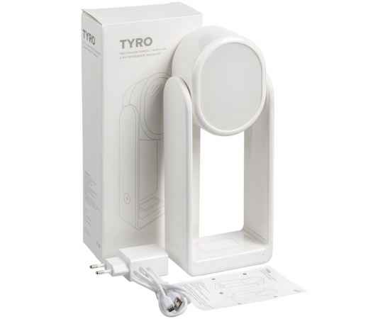 Настольная лампа с зеркалом и беспроводной зарядкой Tyro, белая, Цвет: белый, Размер: 11x6, изображение 8