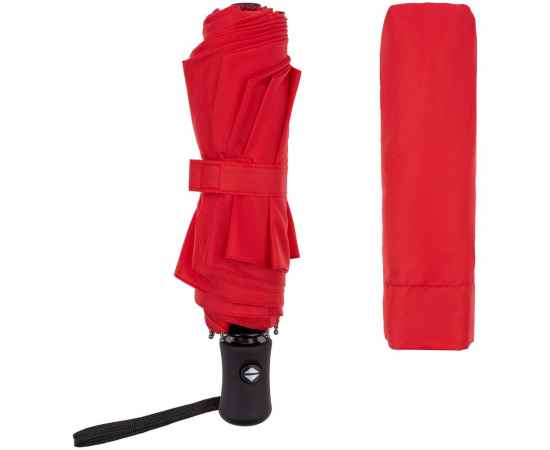 Зонт складной Monsoon, красный, Цвет: красный, Размер: длина 55 см, изображение 4