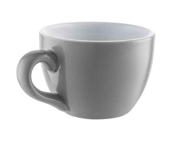 Чайная пара Cozy Morning, серая с белым, Цвет: белый, серый, Объем: 200, Размер: чашка: диаметр 8,4 см, ширина с ручкой 10,9 см, высота 6,2 с, изображение 3