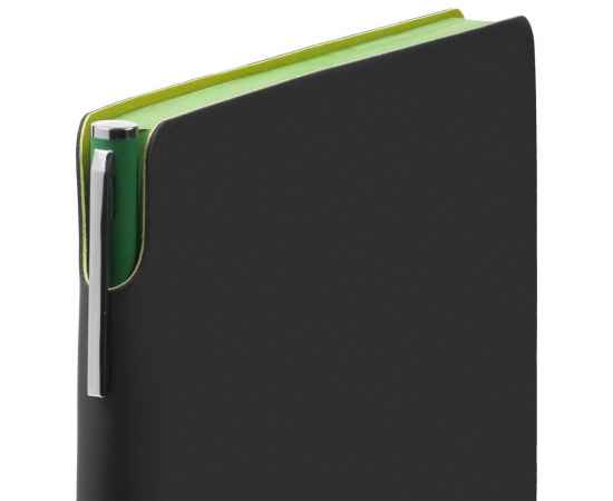 Ежедневник Flexpen Black, недатированный, черный с зеленым G_13087.39, Цвет: зеленый, Размер: 15, изображение 3