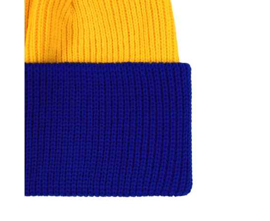 Шапка Snappy, желтая с синим, Цвет: синий, Размер: 55–57, изображение 3