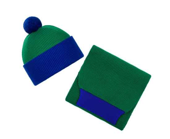 Шапка Snappy, зеленая с синим, Цвет: зеленый, синий, Размер: 55–57, изображение 4