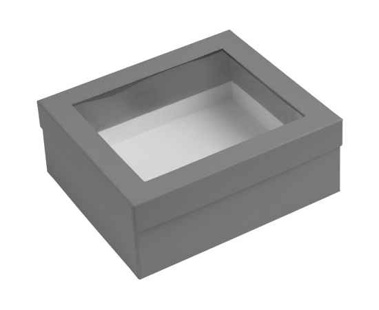 Коробка Teaser с окном, серая, Цвет: серый, Размер: 25, изображение 2