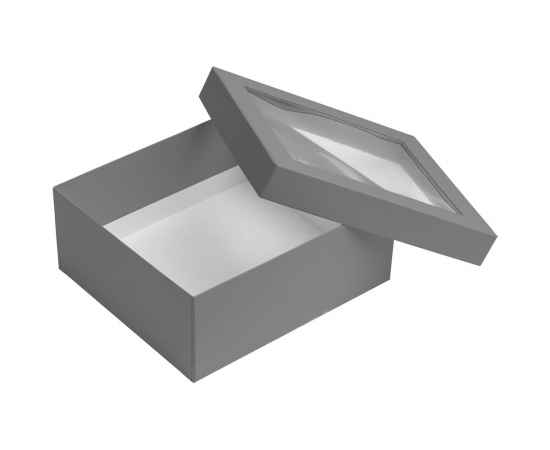 Коробка Teaser с окном, серая, Цвет: серый, Размер: 25, изображение 3