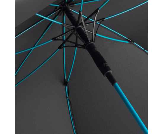 Зонт-трость с цветными спицами Color Style, бирюзовый, Цвет: бирюзовый, Размер: длина 89 см, изображение 3